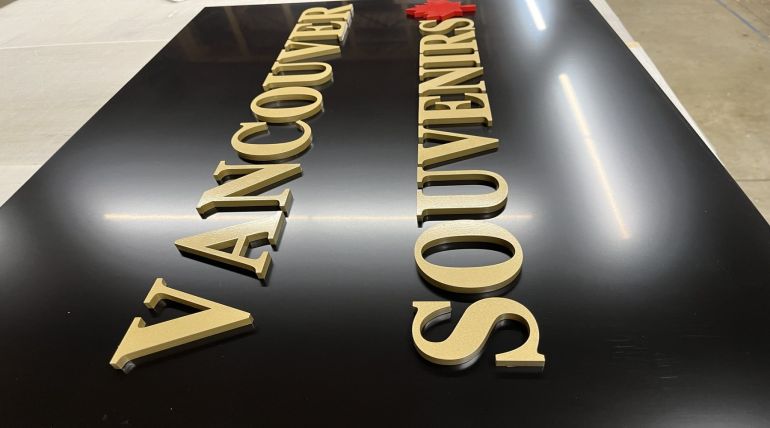 Exterior Painted 3D Acrylic Letter Blade Sign Installation